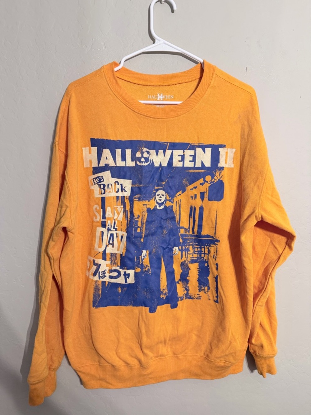 Halloween II Graphic Crewneck Sweatshirt - Orange